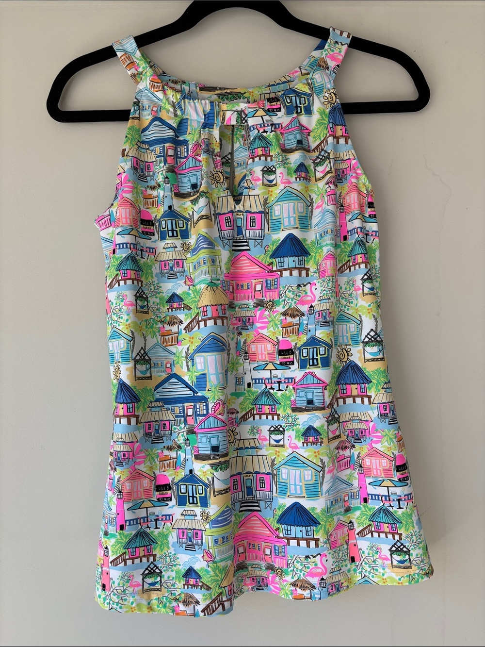 Lulu-B Beach Shack Lighthouse Keyhole Halter Resortwear Top X-Small